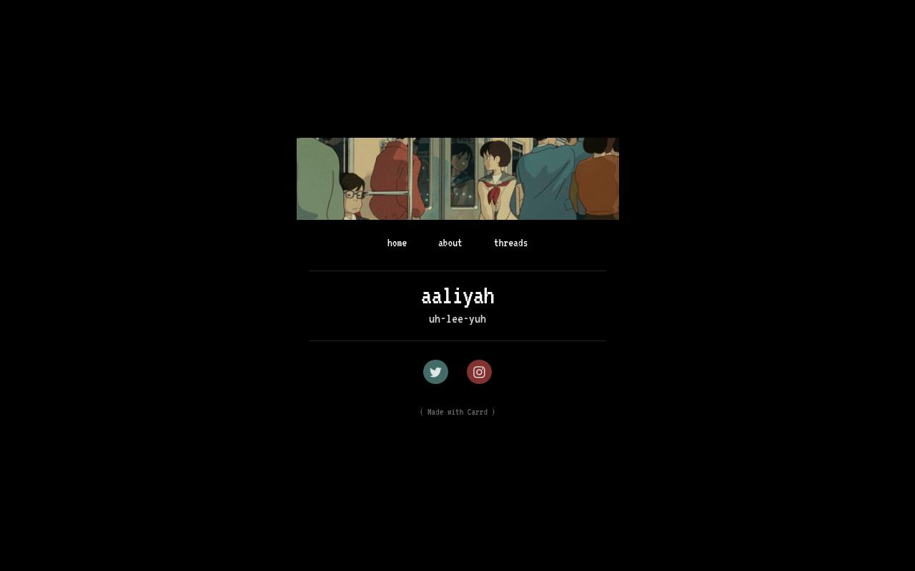 Carrd profile picture for @aaliyah